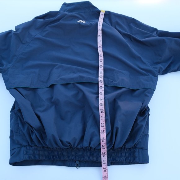 Vintage 90’s Mizuno Performance Wear Full Zip Windbreaker Jacket Navy Men's L - Picture 14 of 16
